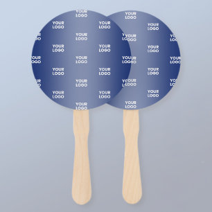 Einfache Wiederholung des Logos Navy Blue Gradient Fächer
