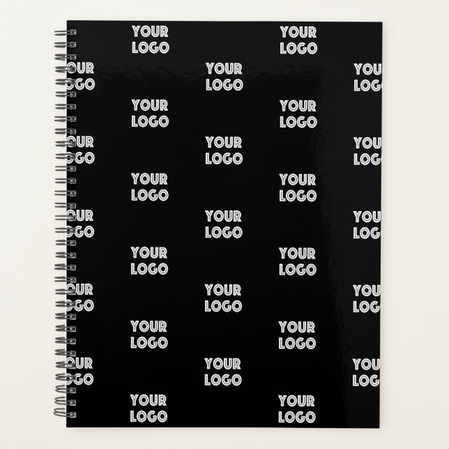 Einfache Wiederholung des Logos | Schwarz Planer (Vorderseite)