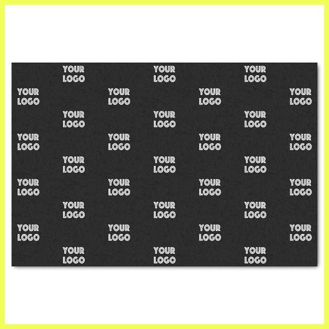 Einfache Wiederholung des Logos | Schwarz Seidenpapier (Von Creator hochgeladen)