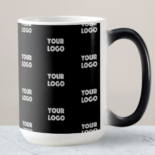 Einfache Wiederholung des Logos   Schwarz Verwandlungstasse