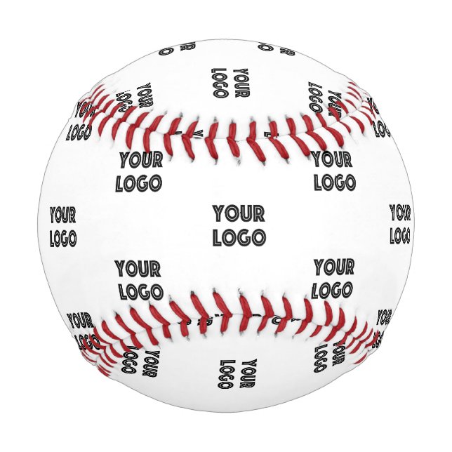 Einfache Wiederholung des Logos | weiß Baseball (Vorderseite)