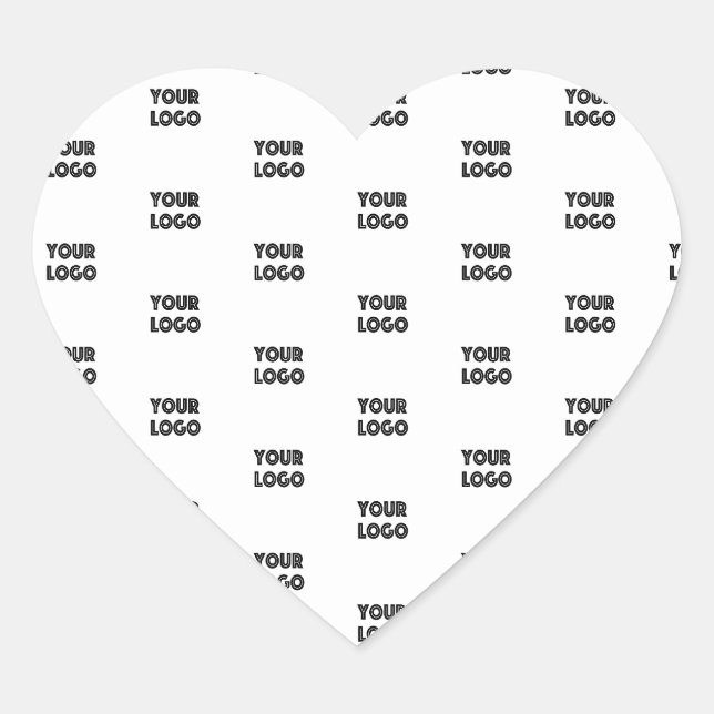 Einfache Wiederholung des Logos | weiß Herz-Aufkleber (Vorderseite)