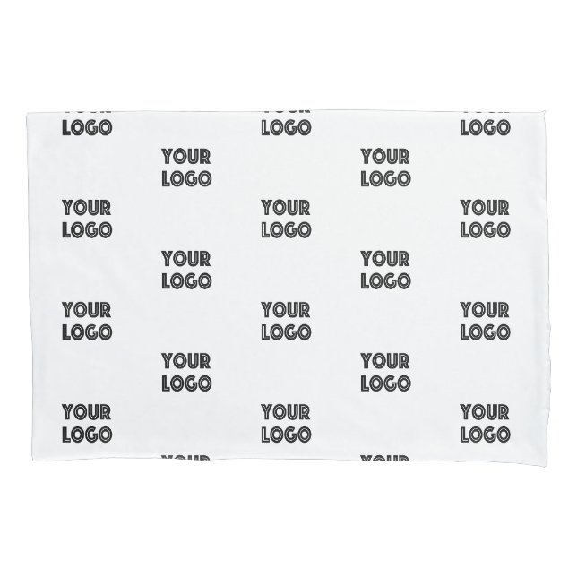 Einfache Wiederholung des Logos | weiß Kissenbezug (Vorderseite)