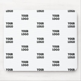 Einfache Wiederholung des Logos | weiß Mousepad