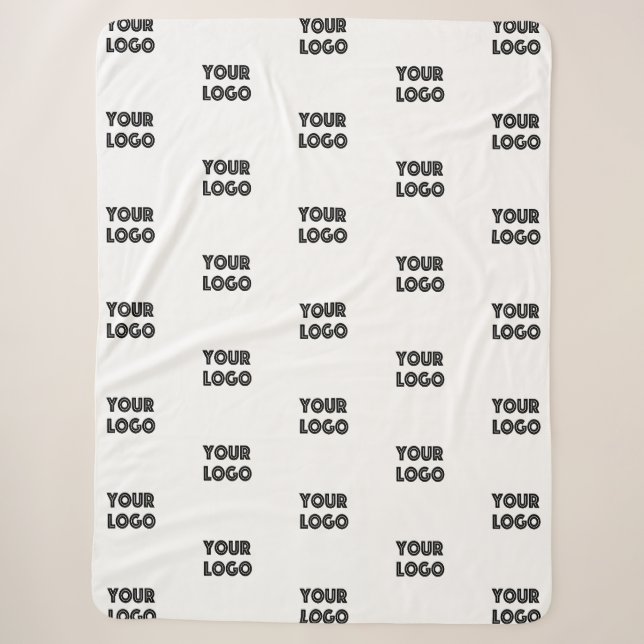 Einfache Wiederholung des Logos | weiß Sherpadecke (Vorderseite)