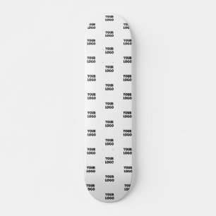 Einfache Wiederholung des Logos   weiß Skateboard