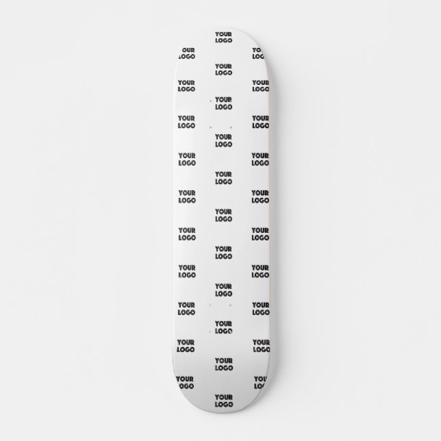 Einfache Wiederholung des Logos | weiß Skateboard (Vorne)