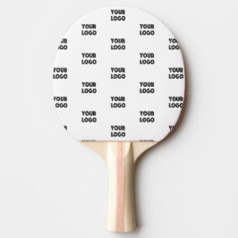 Einfache Wiederholung des Logos | weiß Tischtennis Schläger
