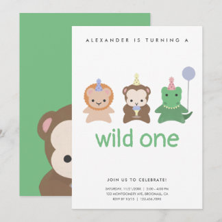 Einfache Wild One Einladung zum Geburtstag