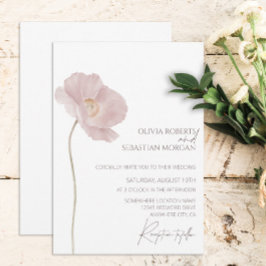 Einfache Wildblume Boho Wedding Einladung