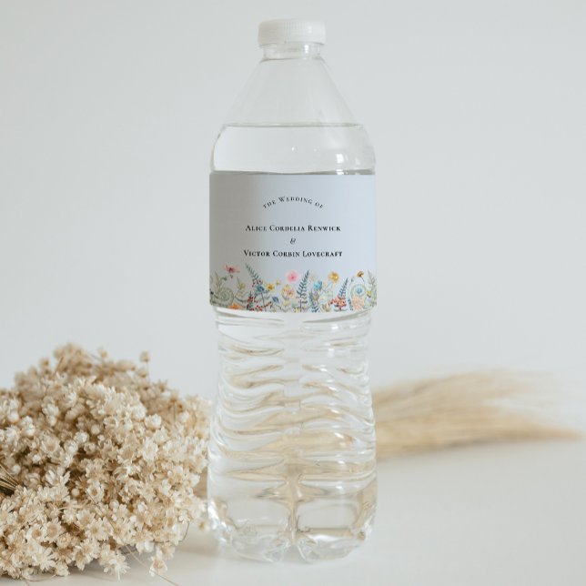 Einfache Wildblume Fern Dusty Blue Wedding (Von Creator hochgeladen)