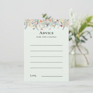 Einfache Wildblume Fern Minze Green Advertise Card Hinweiskarte