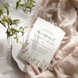 Einfache Wildblumen-Hochzeitseinladung Einladung