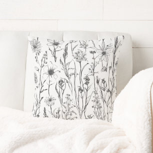 Einfache Wildblumen Kissen