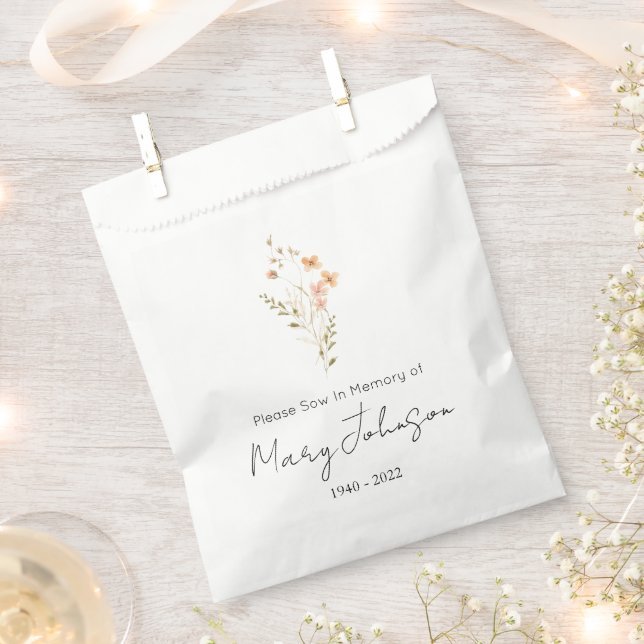 Einfache Wildblumen-Samenpackung Beerdigung  Geschenktütchen (Ausgeschnitten)