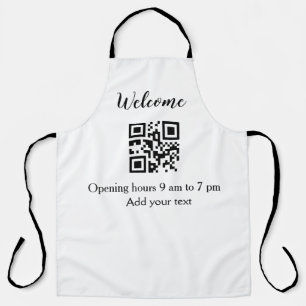 Einfache Willkommensöffnung Willkommens-Barcode QR Schürze
