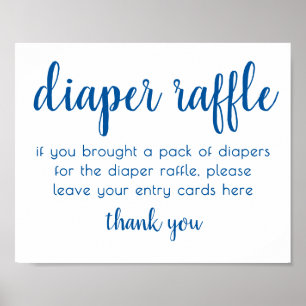 Einfache Windelanlage   Helle Blue Baby Dusche Poster