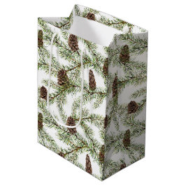Einfache Winter-Brandkone Wasserfarbe Mittlere Geschenktüte