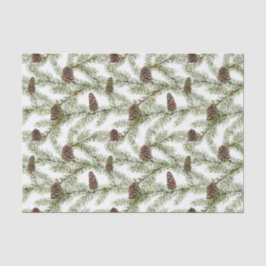 Einfache Winter Fiber Cone Wasserfarben Weihnachte Seidenpapier