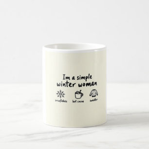 Einfache Winter-Frauen-Tasse Kaffeetasse