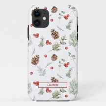 Einfache Winterpine Berry Botanisches Namensmuster