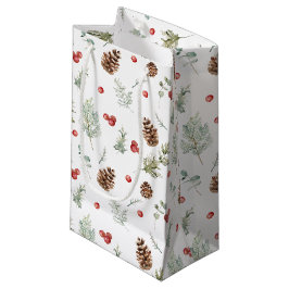 Einfache Winterpine Berry Wasserfarbe Weihnachten Kleine Geschenktüte