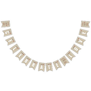 Einfache Winters mit Kardinal   Feierliche Liebe Wimpelkette