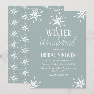 Einfache Winterschneeflocken Bridal Dusche Einladu Einladung