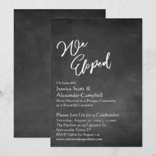Einfache, wir haben Typografie auf Chalkboard entd Einladung