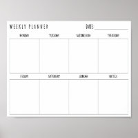 Einfache Wochenplaner