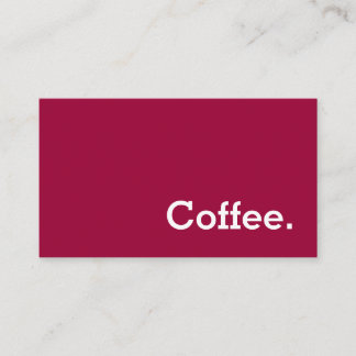 Einfache Word Color Back Loyalty Kaffeekarte Treuekarte