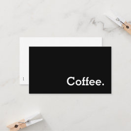 Einfache Word Dark Loyalty Coffee Punch Card Treuekarte