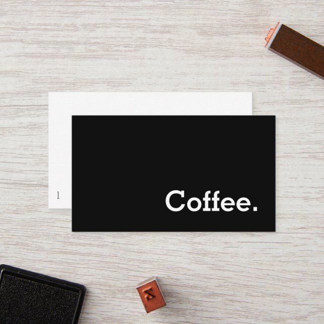 Einfache Word Dark Loyalty Coffee Punch Card Treuekarte (Vorderseite/Rückseite Beispiel)