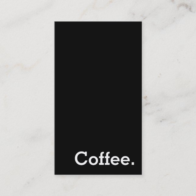 Einfache Word Dark Loyalty Coffee Punchcard Vertik Treuekarte (Vorderseite)