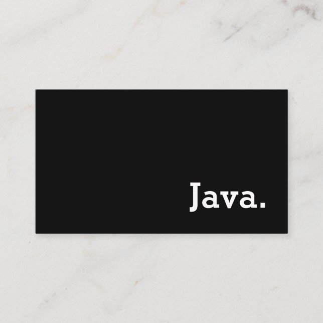 Einfache Word Dark Loyalty Java Punch Card Treuekarte (Vorderseite)