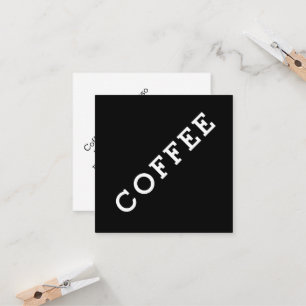 Einfache Wortmarkenspitze für die Kaffeekarte Treuekarte