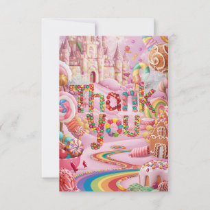 Einfache Wünsche Candyland Dankeschön Karte