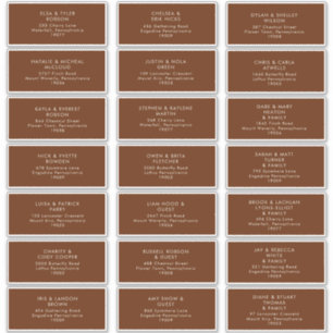 einfache Wüste Dark Cinnamon Address Labels