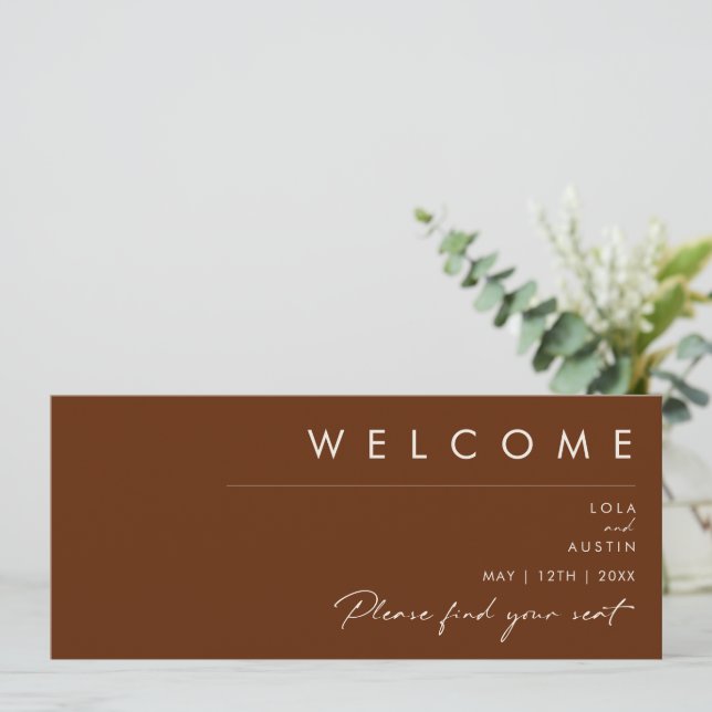 einfache Wüste | Dark Cinnamon Seekarten Header (Stehend Vorderseite)
