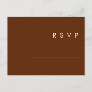 Einfache Wüste Dunkle Zimt-Song-Anfrage RSVP Postkarte