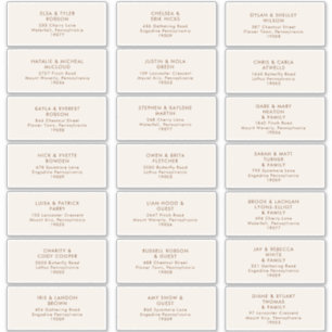 einfache Wüste   Natural White Address Labels