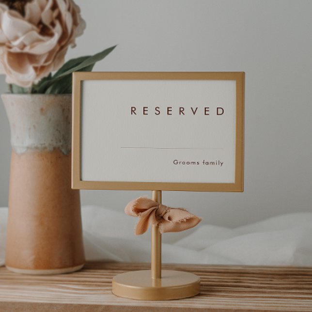 einfache Wüste | Natural White Reserved Sign (Von Creator hochgeladen)