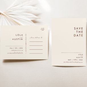 Einfache Wüste   Natürlich Weiße Save The Date Ein Einladungspostkarte