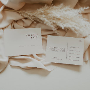 einfache Wüste   Natürliche Hochzeit Vielen Dank P Postkarte