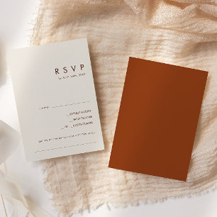 einfache Wüste   Terracotta Song Request RSVP Card