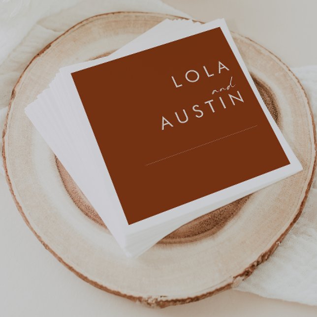 einfache Wüste | Terracotta Wedding Napkins Serviette (Von Creator hochgeladen)