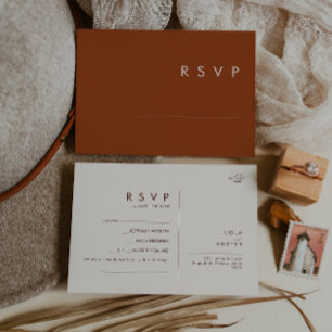 Einfache Wüste Terrakotta Songwunsch RSVP Postkarte