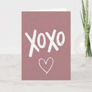 Einfache Xoxo-Herz-Liebeskarte Karte