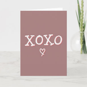Einfache Xoxo-Herzenskarte Karte