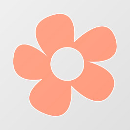 Einfache Y2k Pink Blume Big Fensteraufkleber